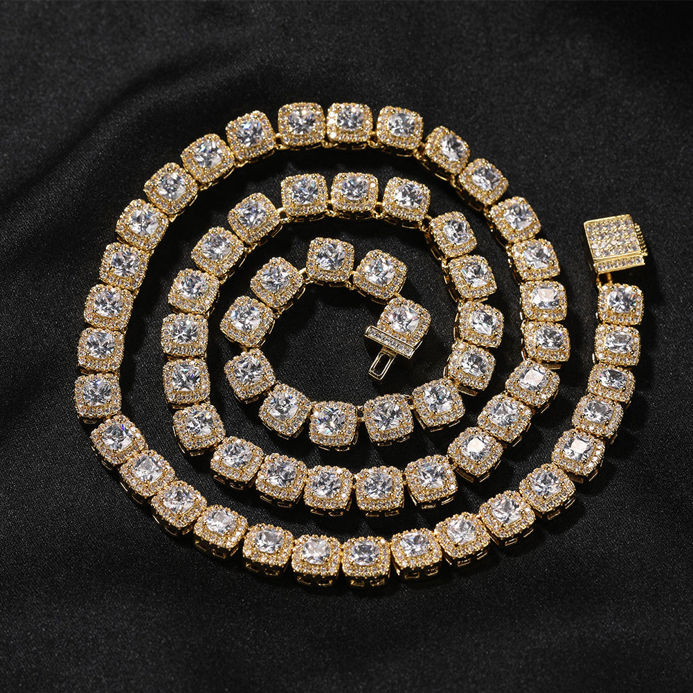 Iced Out Tennis Chain Cubic Zirconia CZ Hip Hop Necklace