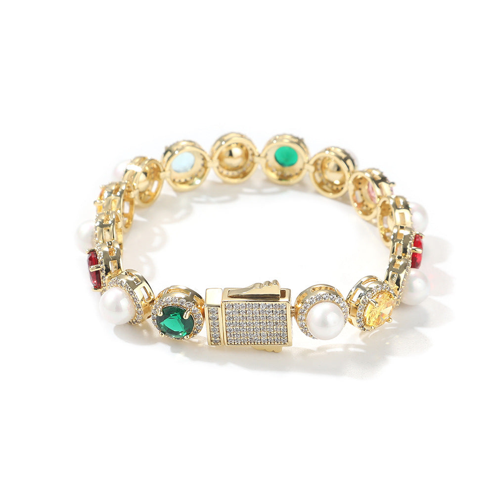 Creative multicolored pearl necklace