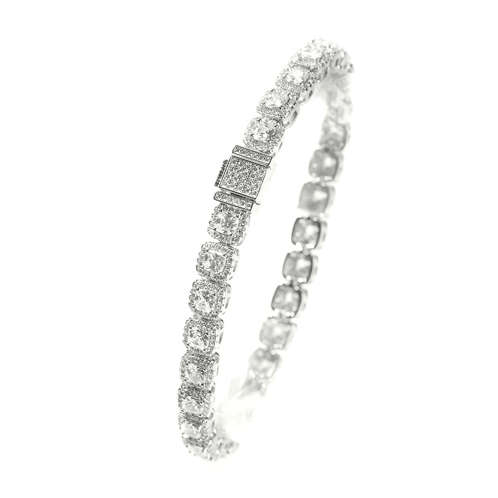 Iced Out Tennis Chain Cubic Zirconia CZ Hip Hop Necklace