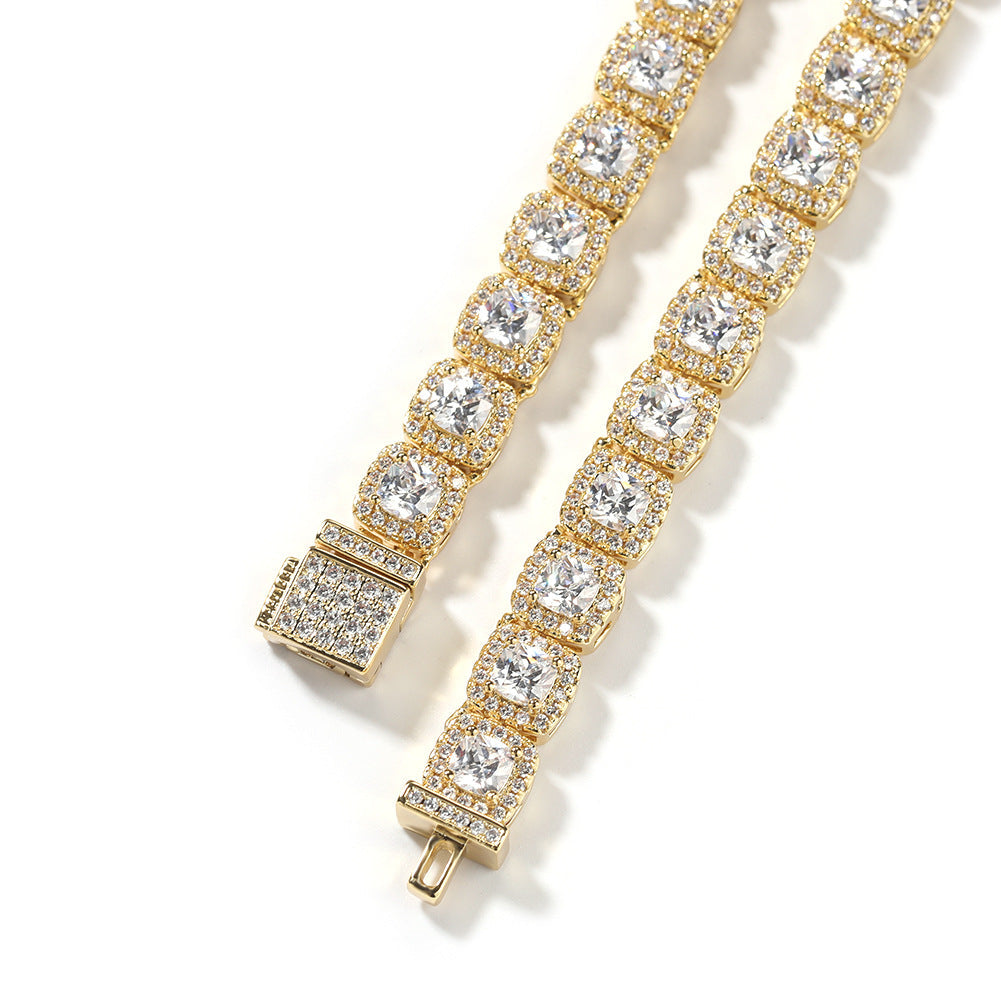 Iced Out Tennis Chain Cubic Zirconia CZ Hip Hop Necklace