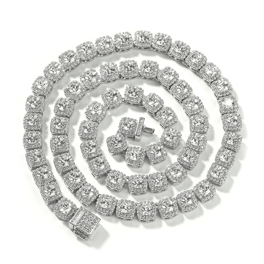 Iced Out Tennis Chain Cubic Zirconia CZ Hip Hop Necklace