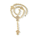 Hip Hop Beaded Zirconia Cross Necklace